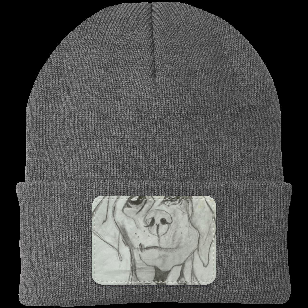 Dog Knit Cap - Patch Beanie