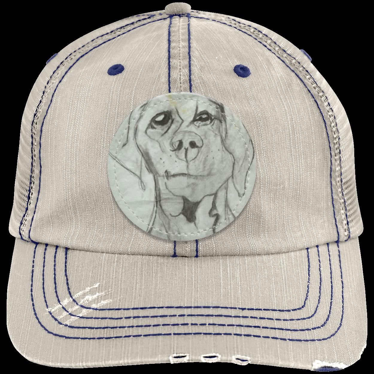 Dog Distressed Trucker's Hat