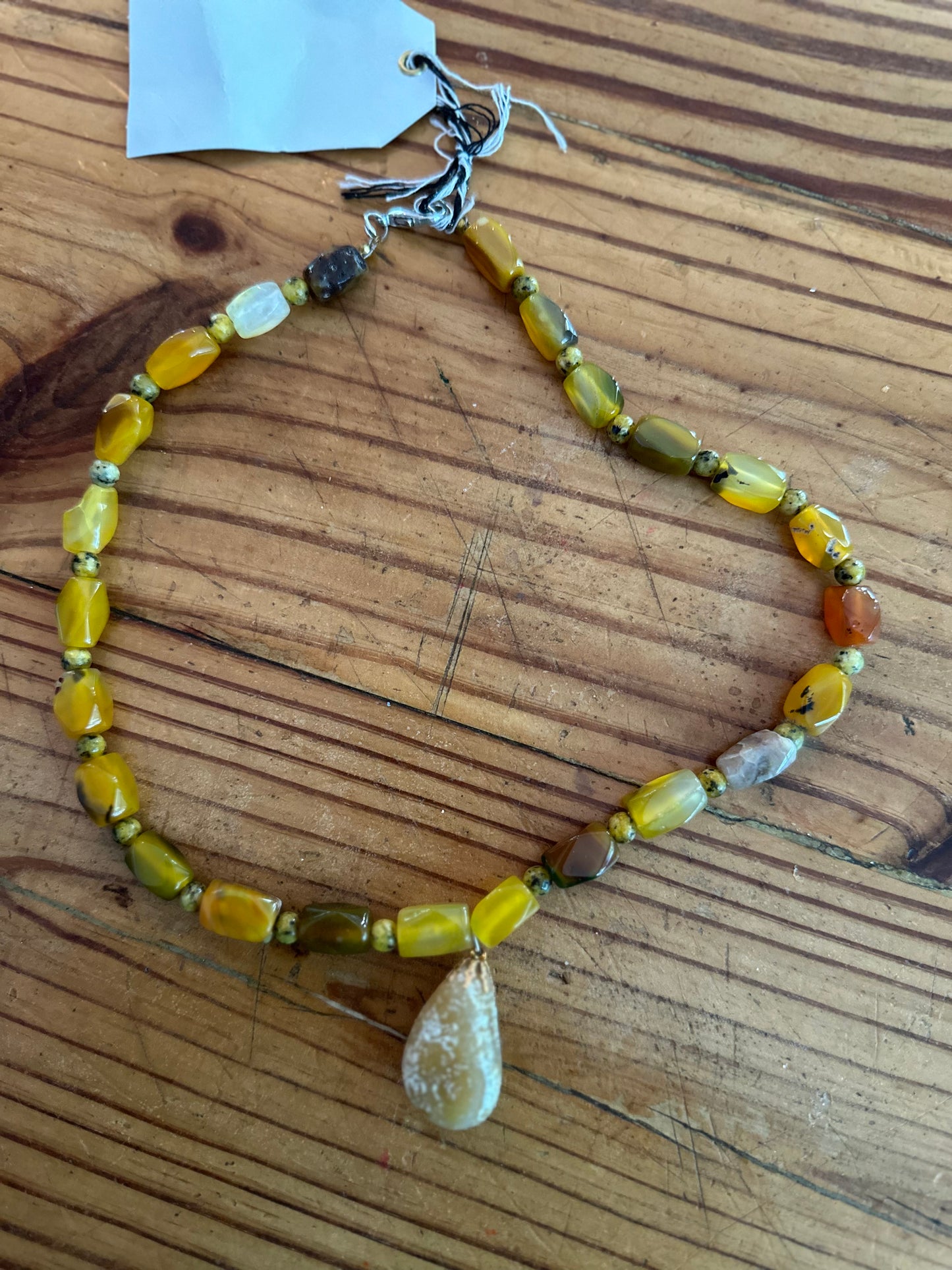 Amber & Yellow Original Necklace Jewelry Designed by Taytem Barth