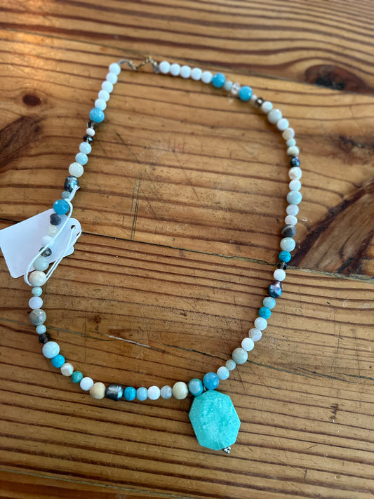 Turquoise Original Necklace Jewelry Designed by Taytem Barth