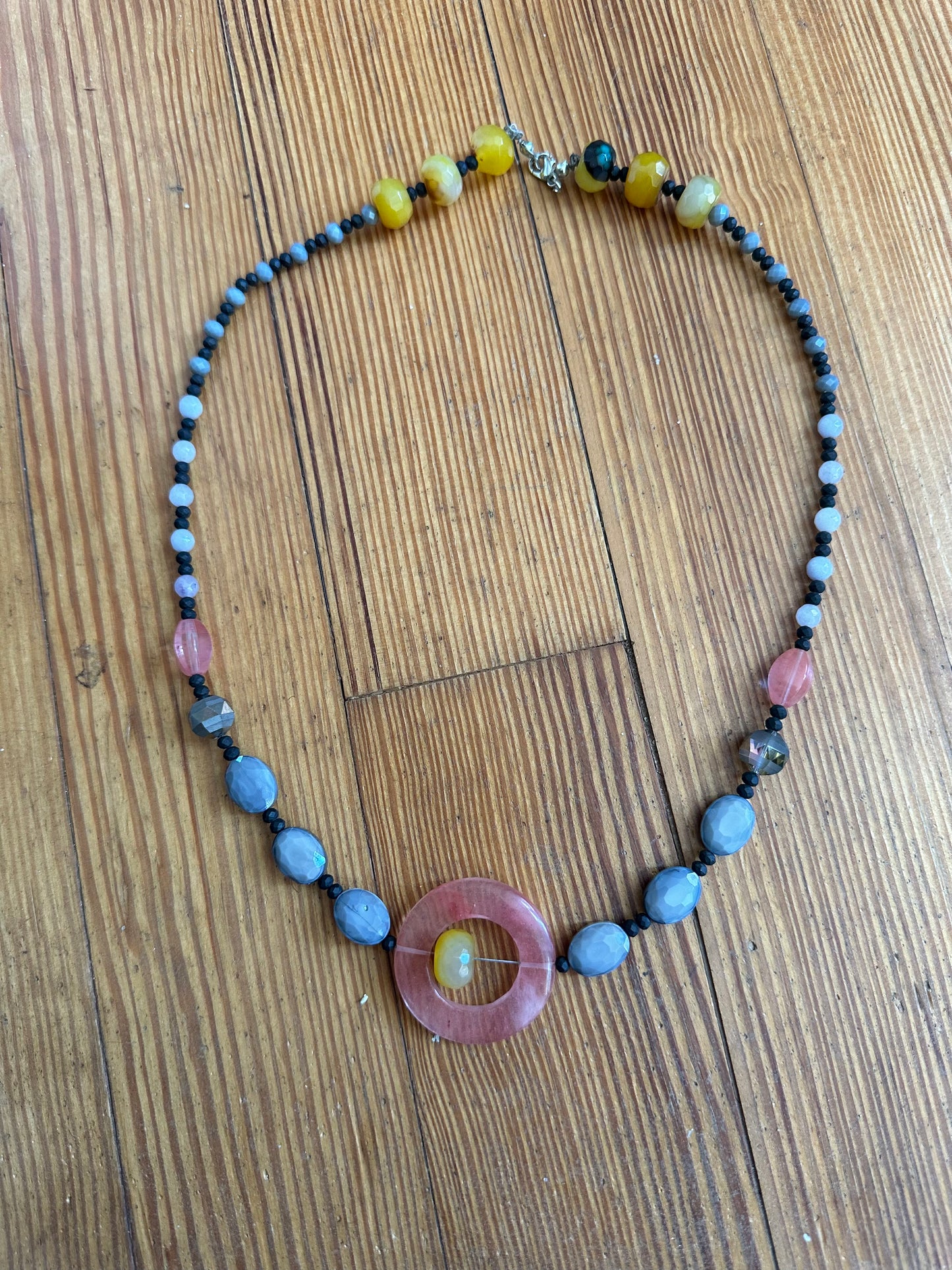 Yellow, Red, and Blue Original Necklace Jewelry Designed by Taytem Barth