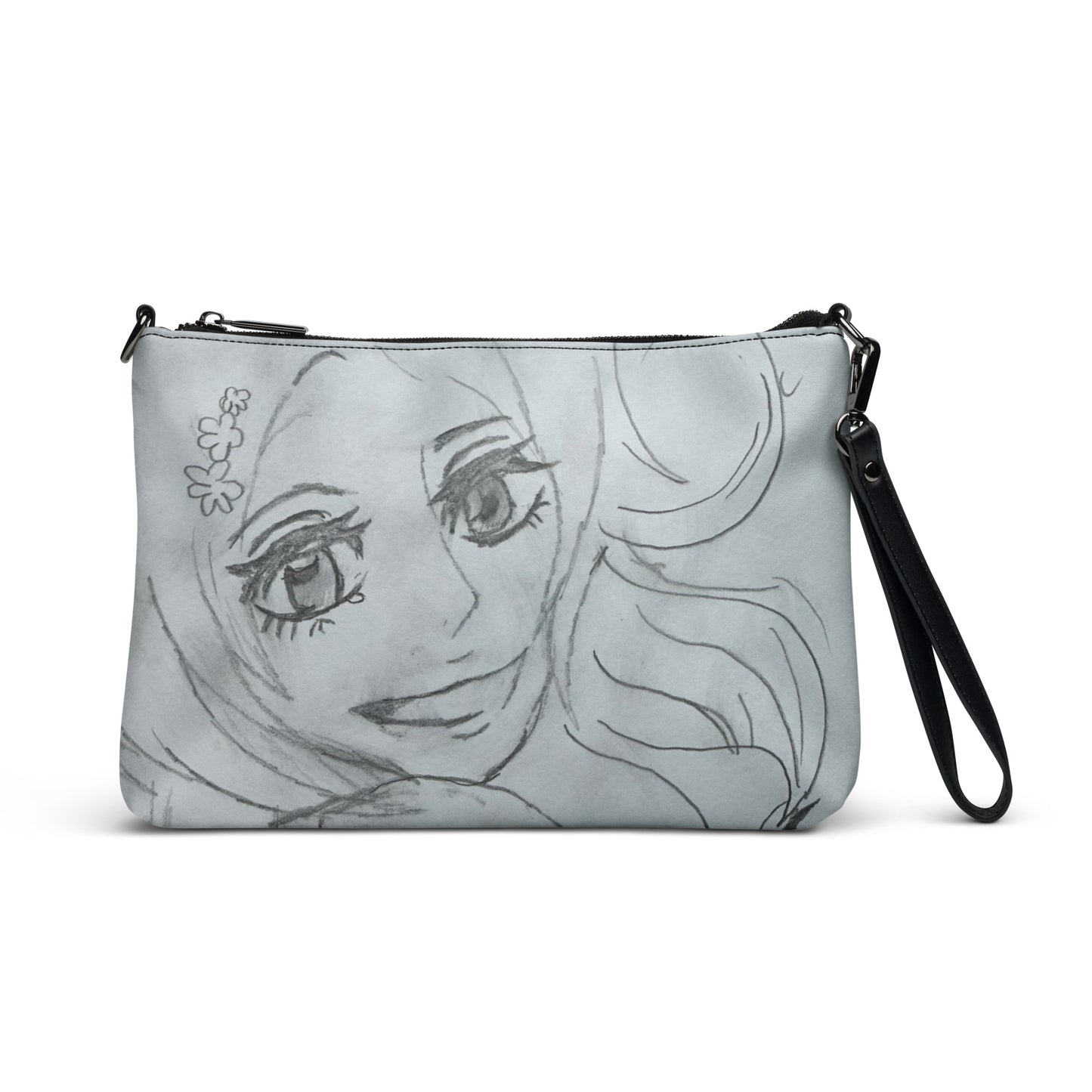 Anime Smiling Girl Crossbody Bag Purse