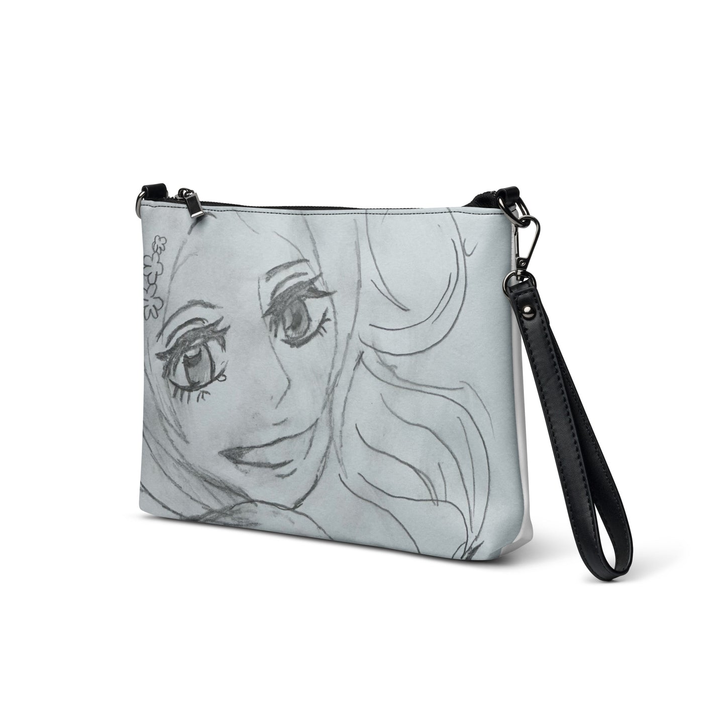 Anime Smiling Girl Crossbody Bag Purse