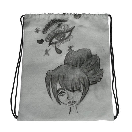 Eye Cry Designed Anime Drawstring bag