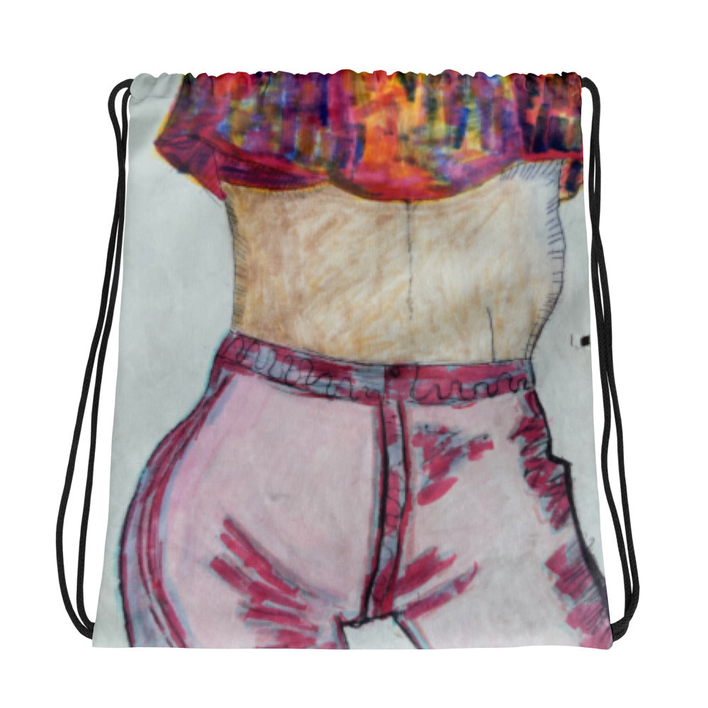 Retro 80's Designed Drawstring Bag