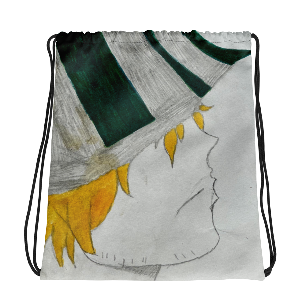 Anime Yellow Hair Designed Anime Drawstring Bag