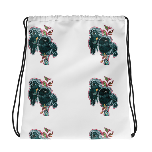 Birdies Pattern Drawstring Bag