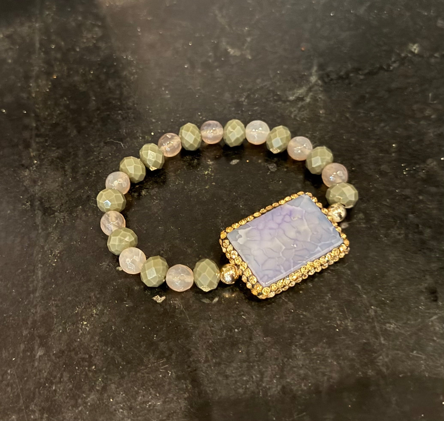 Beautiful glass beaded original design bracelet by Taytem Barth