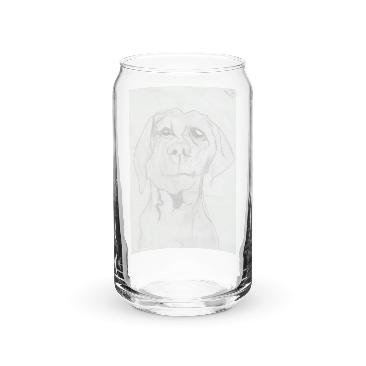 Beer Can Shaped Original Artwork Designed Dog Glass