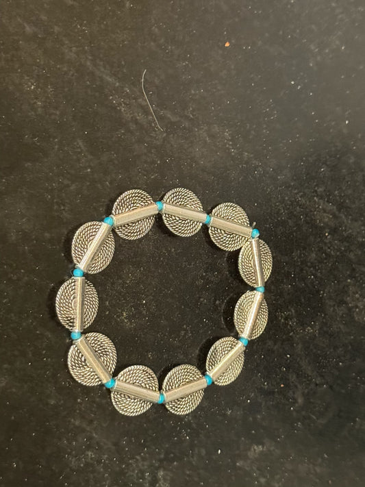 Beautifully designed chrome bracelet by Taytem Barth