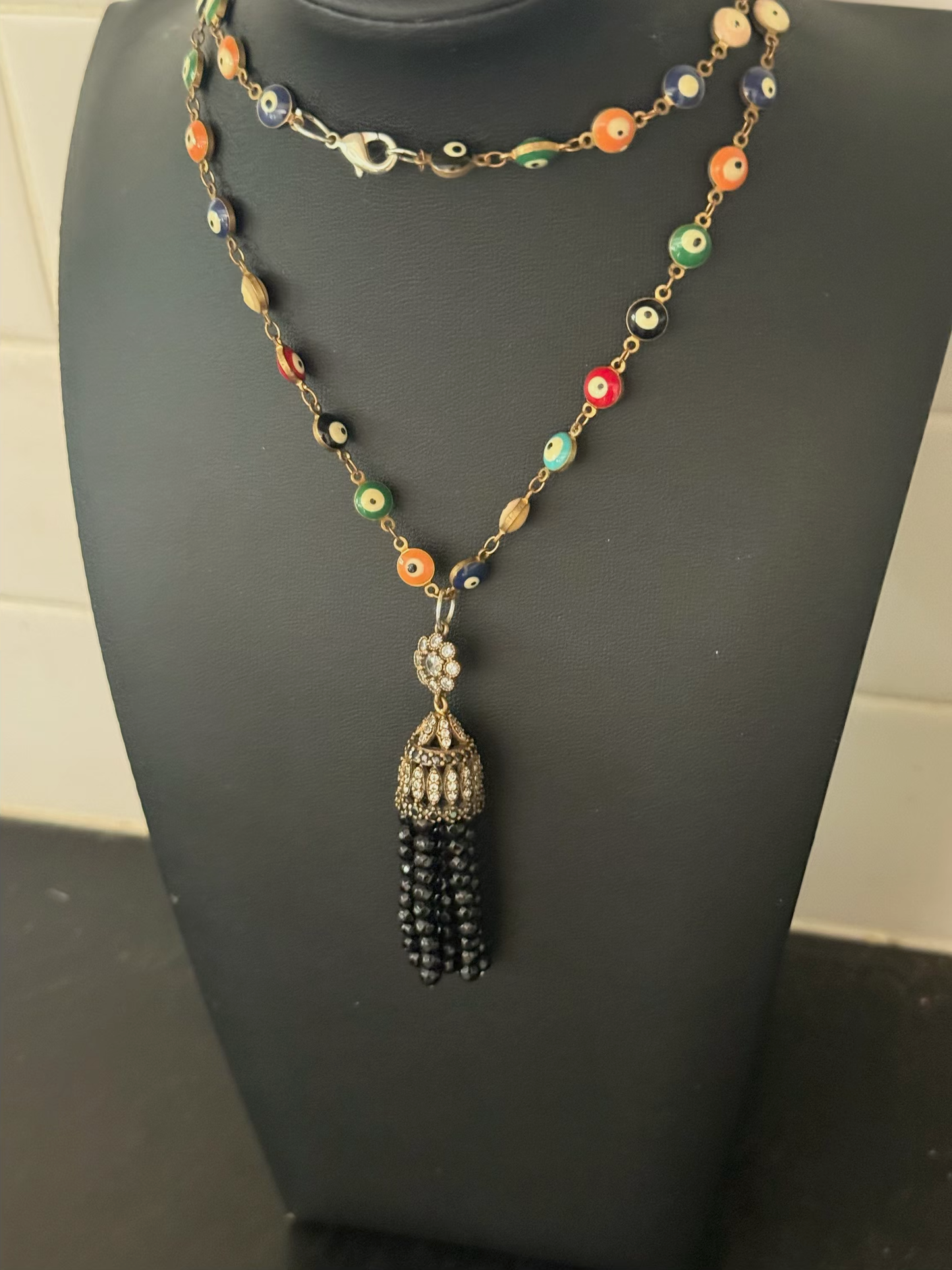 Original Necklace Jewelry with Cue Balls & Pendant Designed by Taytem Barth