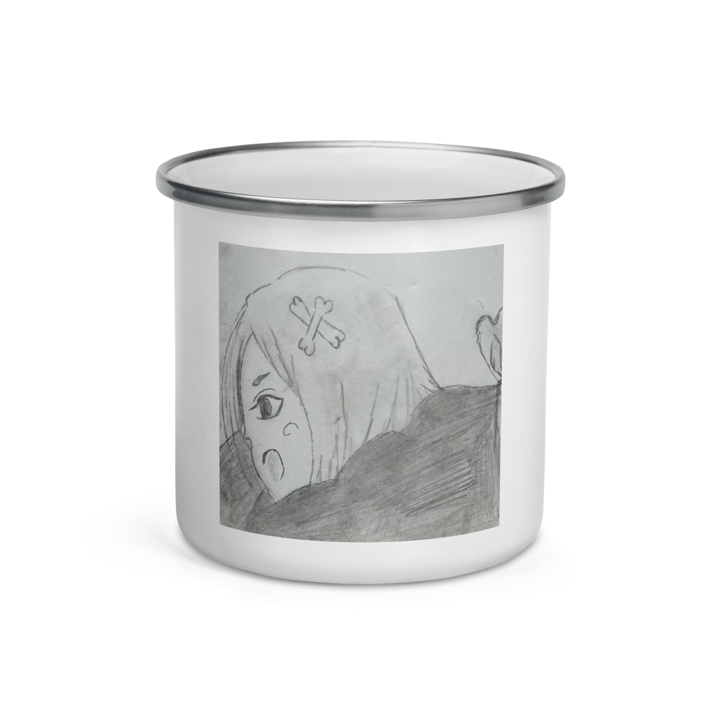 Anime Girl Enamel Camping Mug