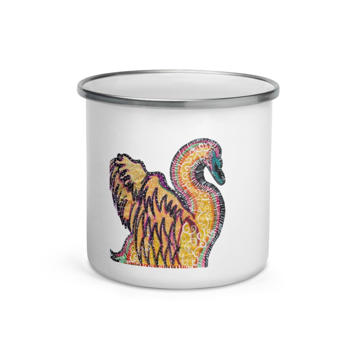 Psychedelic Swan Camping Mug