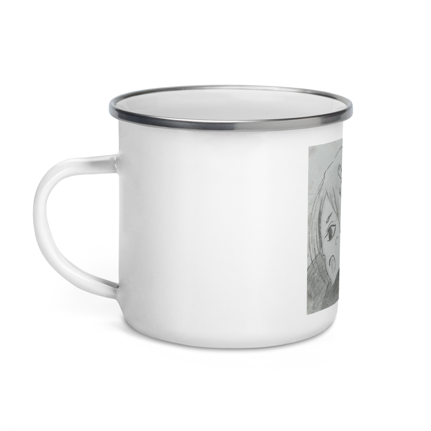 Anime Girl Enamel Camping Mug