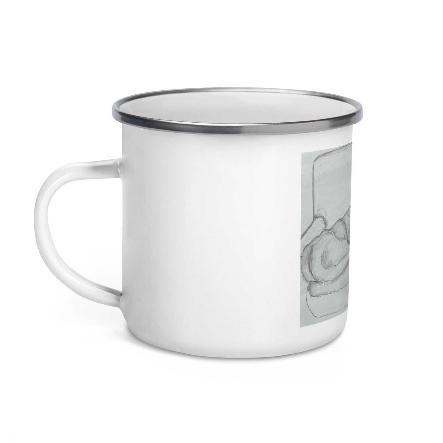 Sleeping Dog Enamel Camping Mug