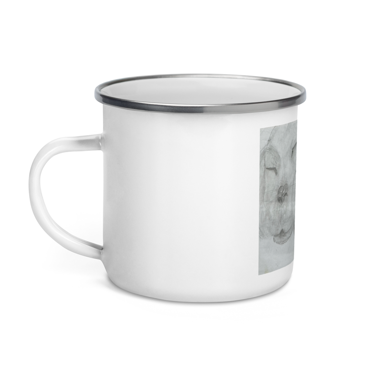 Dual Doggies Enamel Camping Mug