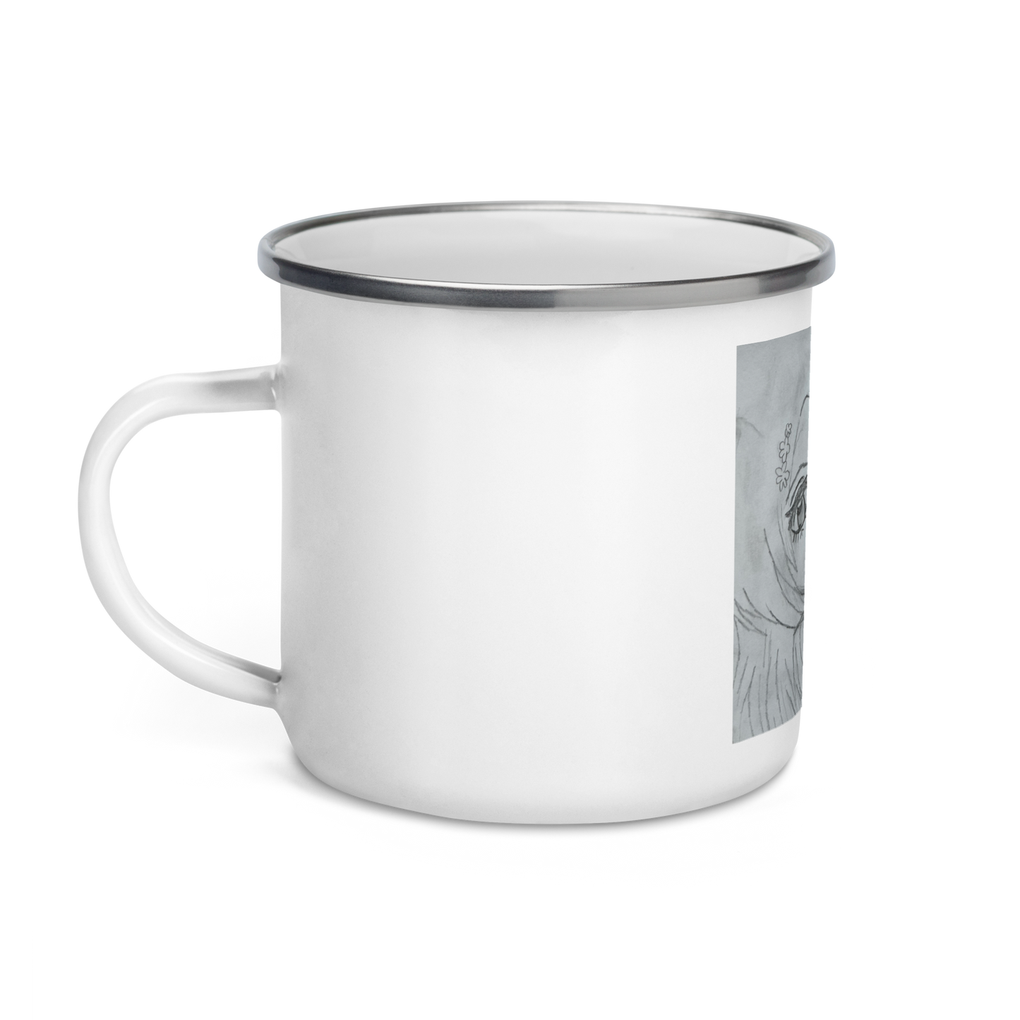 Anime Smiling Girl Inspired Enamel Camping Mug