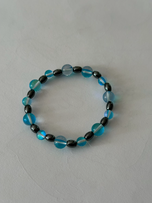 Original handmade Smooth glass bead bracelet