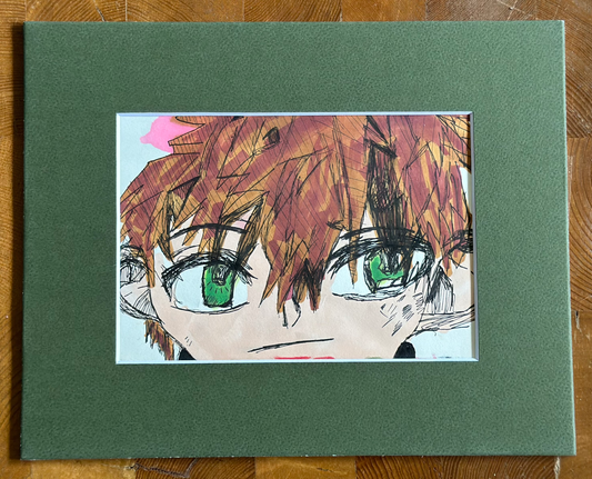 Green Eyed Boy Original Artwork by Taytem Barth