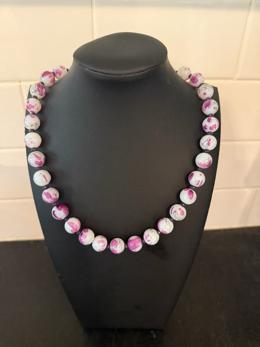 Original Rose-Colored Necklace Jewelry by Taytem Barth