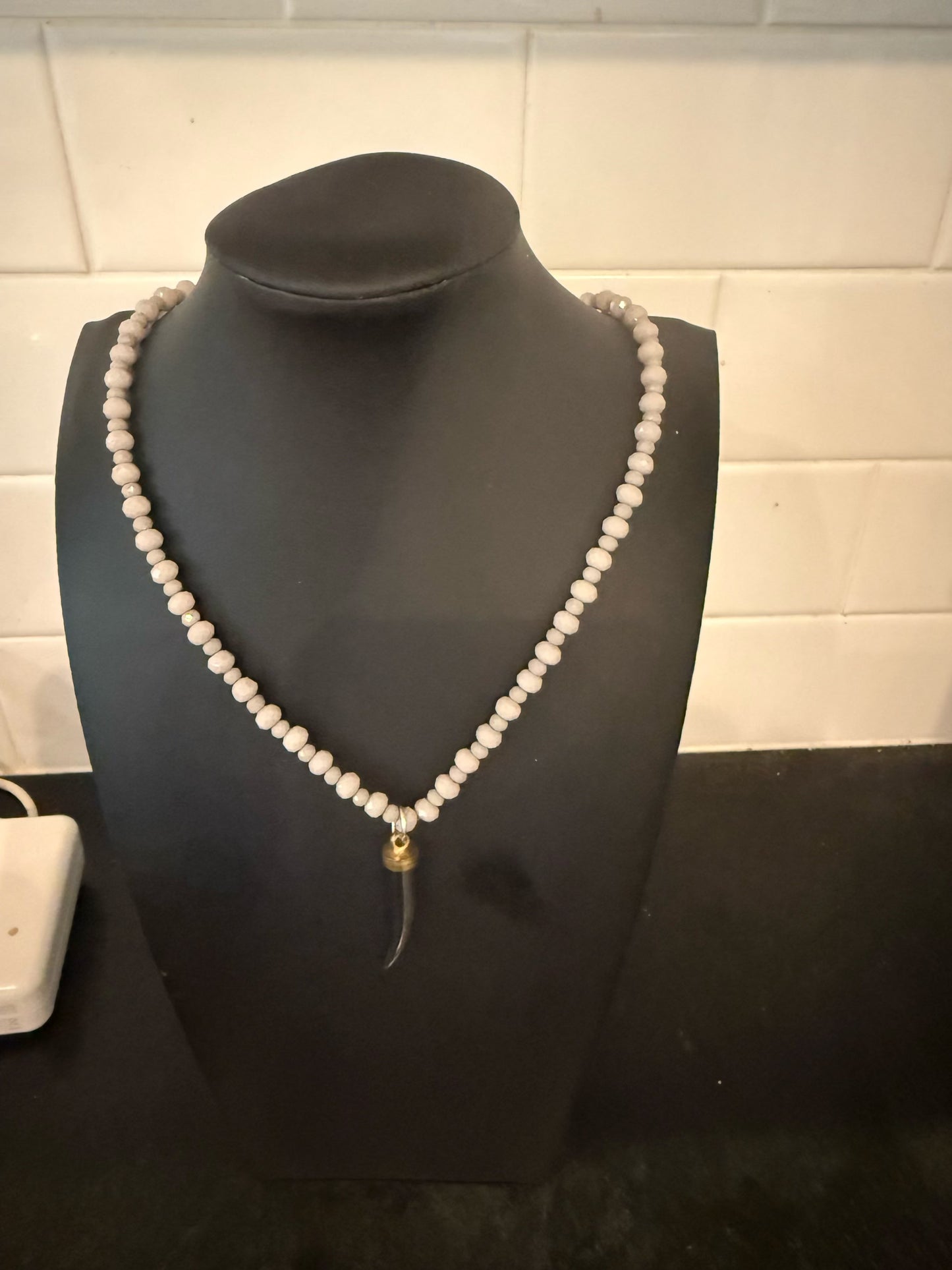 Original Shark Tooth Pendant Necklace Jewelry by Taytem Barth