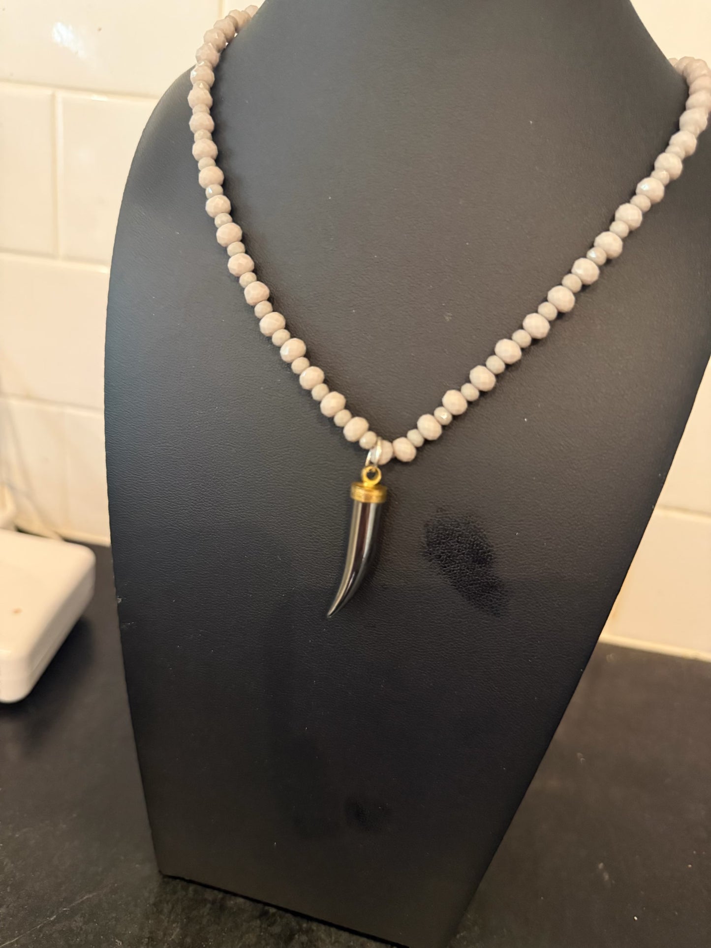 Original Shark Tooth Pendant Necklace Jewelry by Taytem Barth