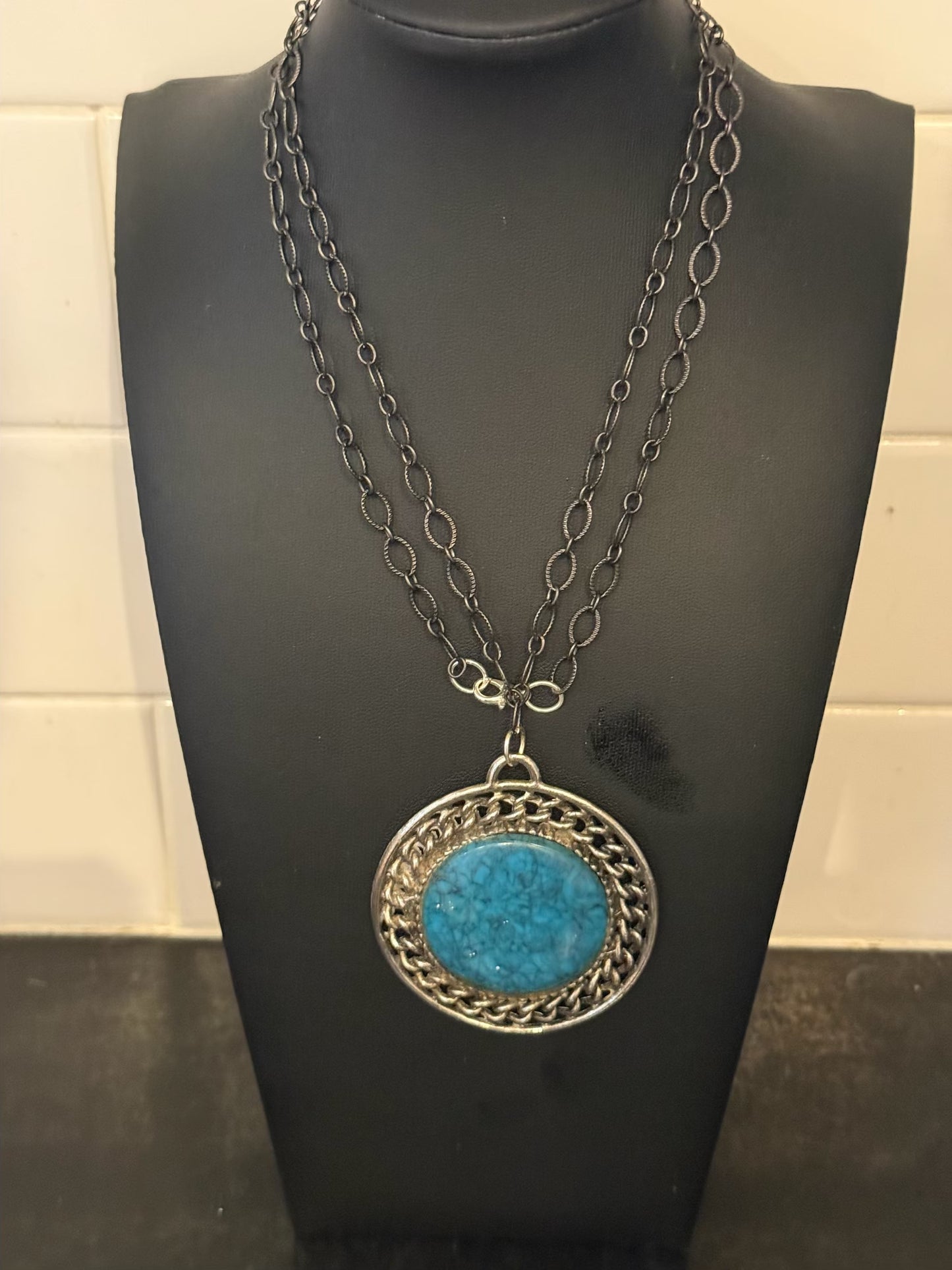 Original Turquoise Necklace Jewelry by Taytem Barth