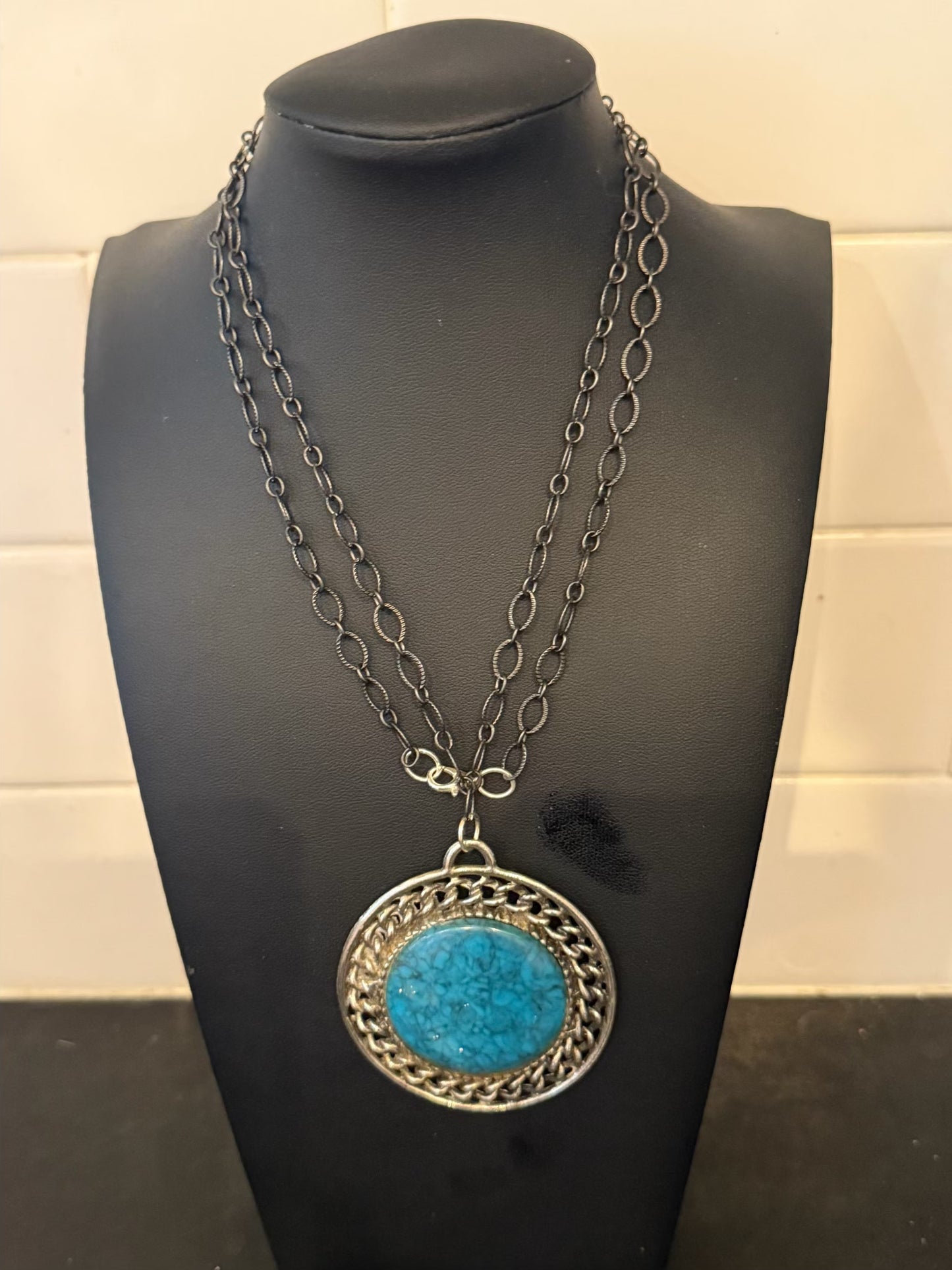 Original Turquoise Necklace Jewelry by Taytem Barth